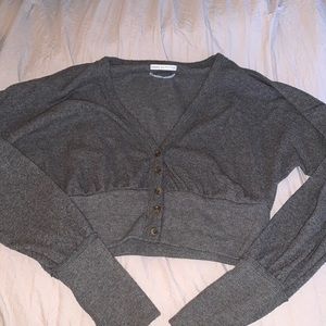 Cropped Button Up Sweater